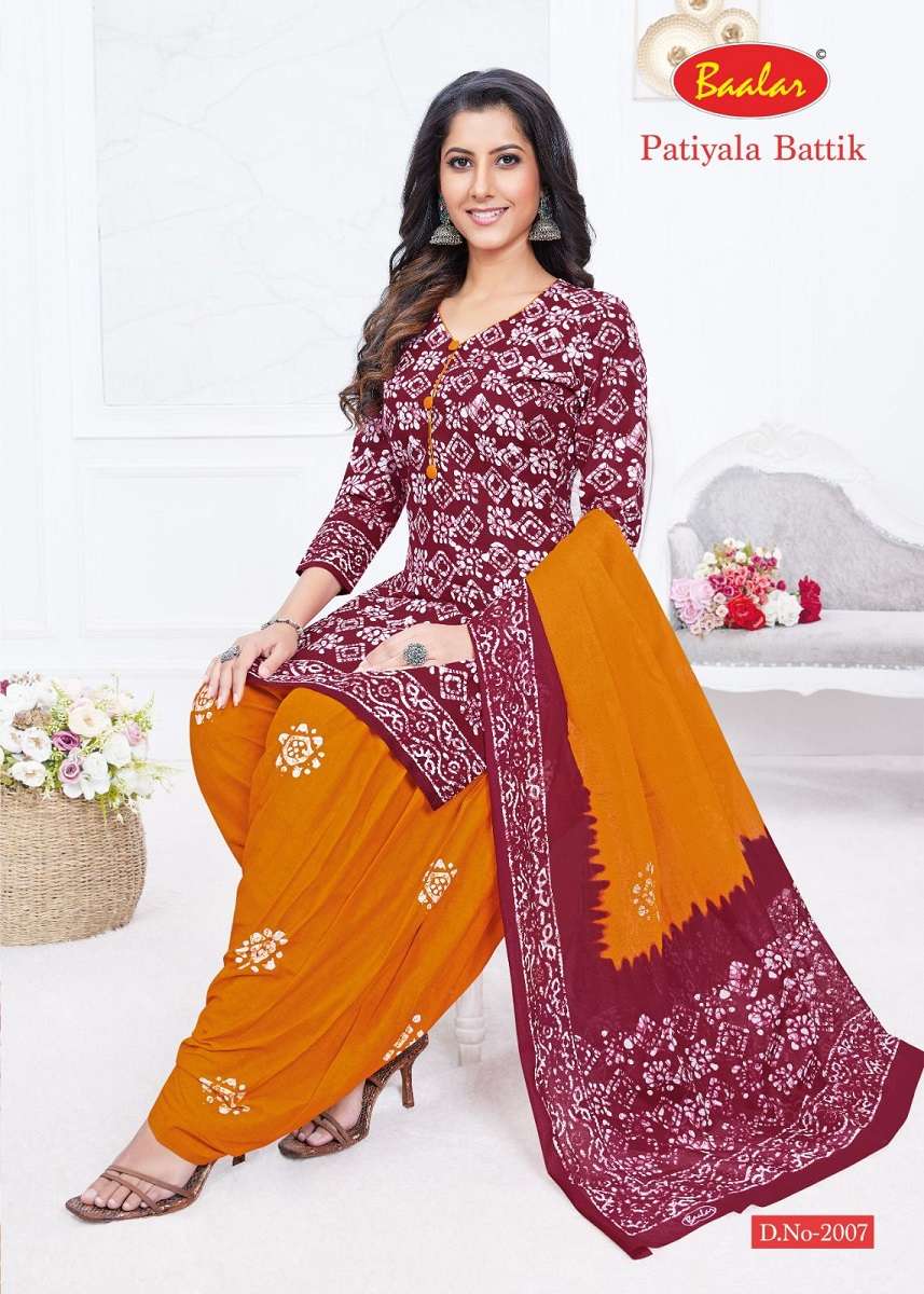 Baalar Battik Patiyala Special Vol-2 – Dress Material - Wholesale Catalog