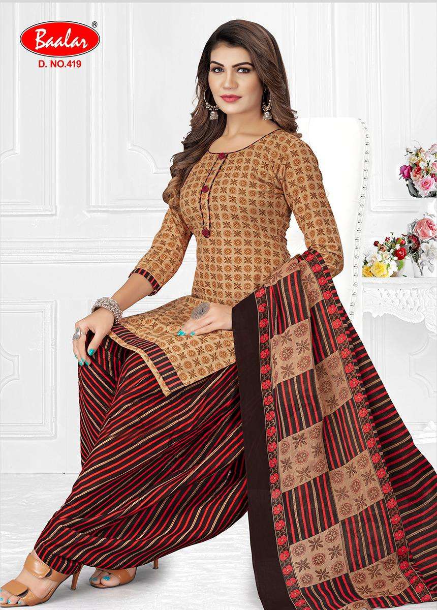 Baalar Crystal Patiyala Vol-4 – Dress Material