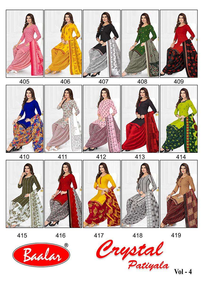 Baalar Crystal Patiyala Vol-4 – Dress Material