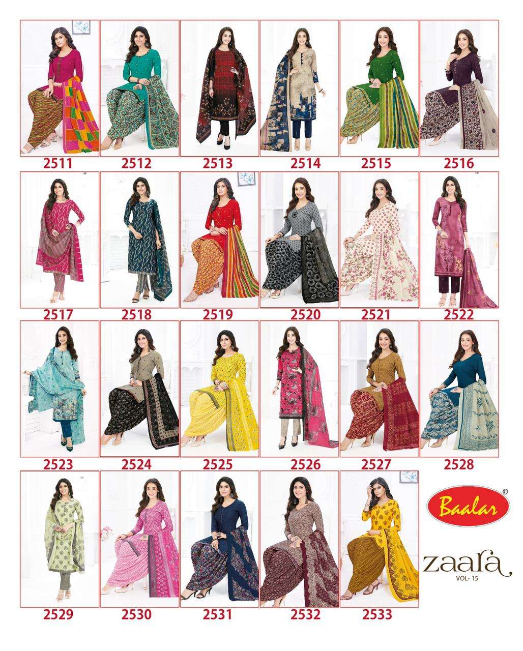 Baalar Zaara Vol-15 – Dress Material