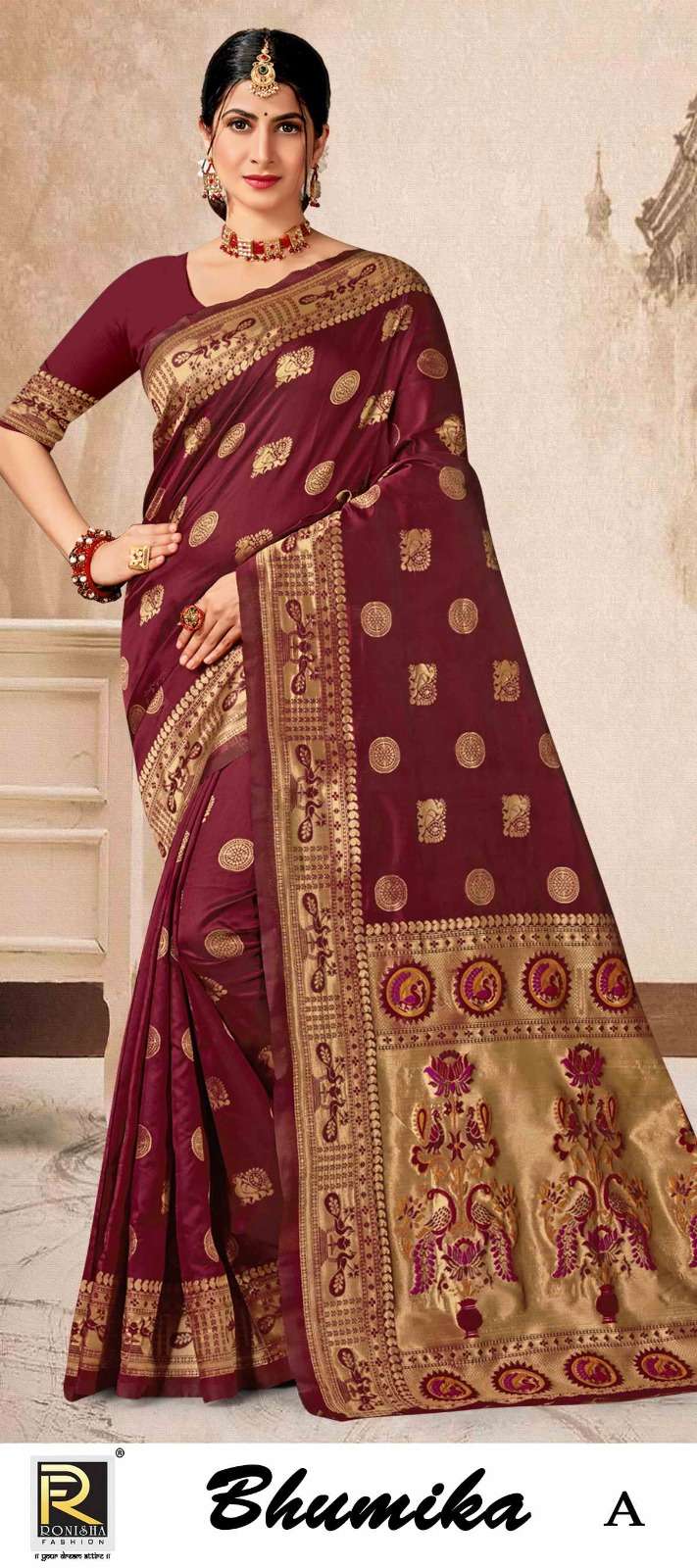 BHUMIKA  BY RONISHA SAREE BANARASI SILK FABRICS SUPER HIT COLLECTION 