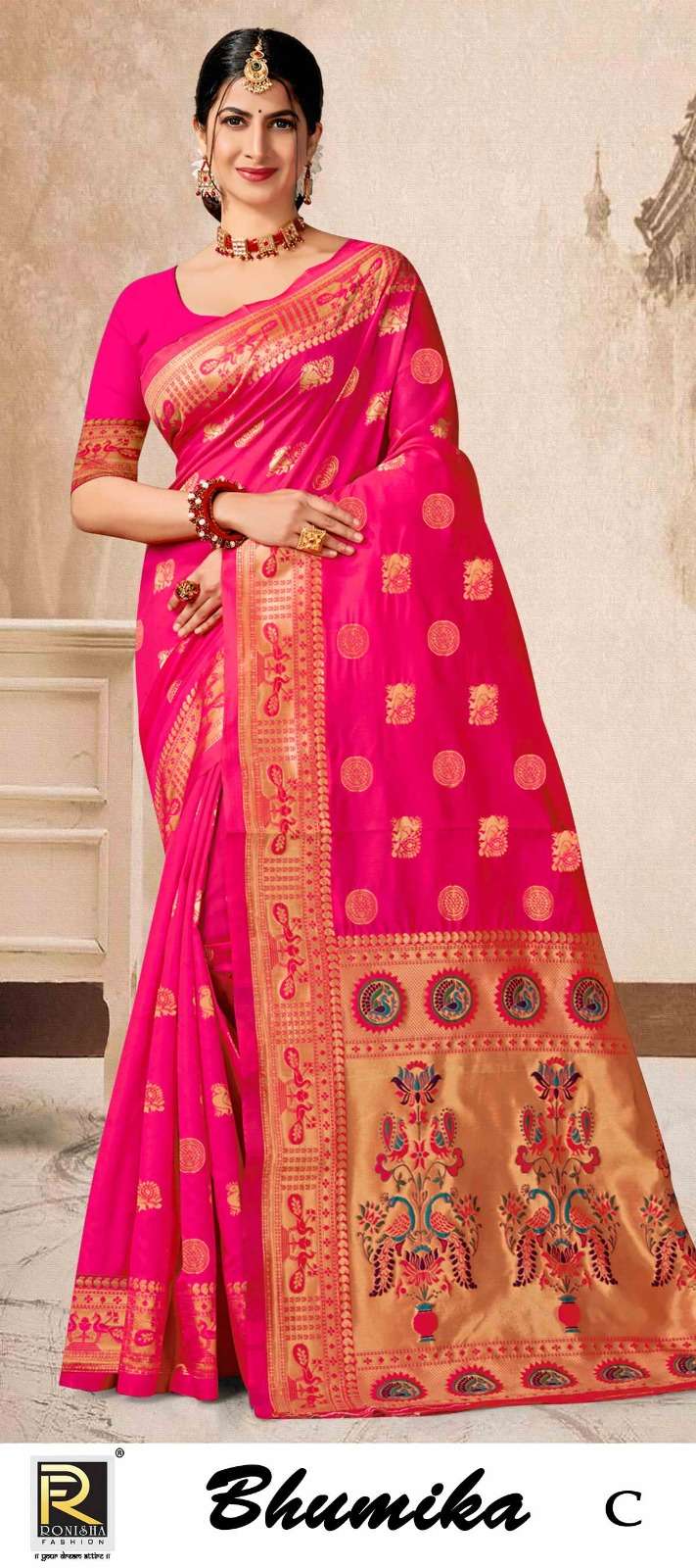BHUMIKA  BY RONISHA SAREE BANARASI SILK FABRICS SUPER HIT COLLECTION 