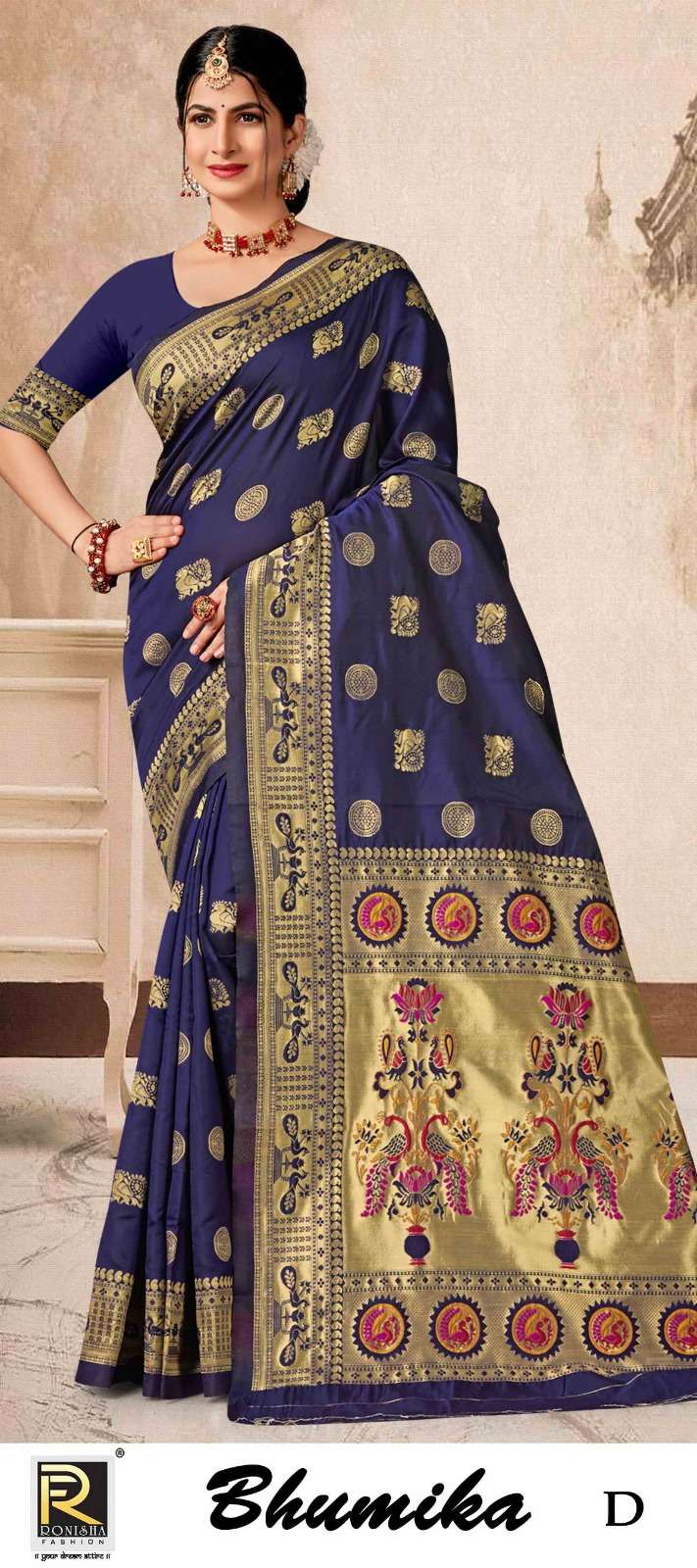 BHUMIKA  BY RONISHA SAREE BANARASI SILK FABRICS SUPER HIT COLLECTION 