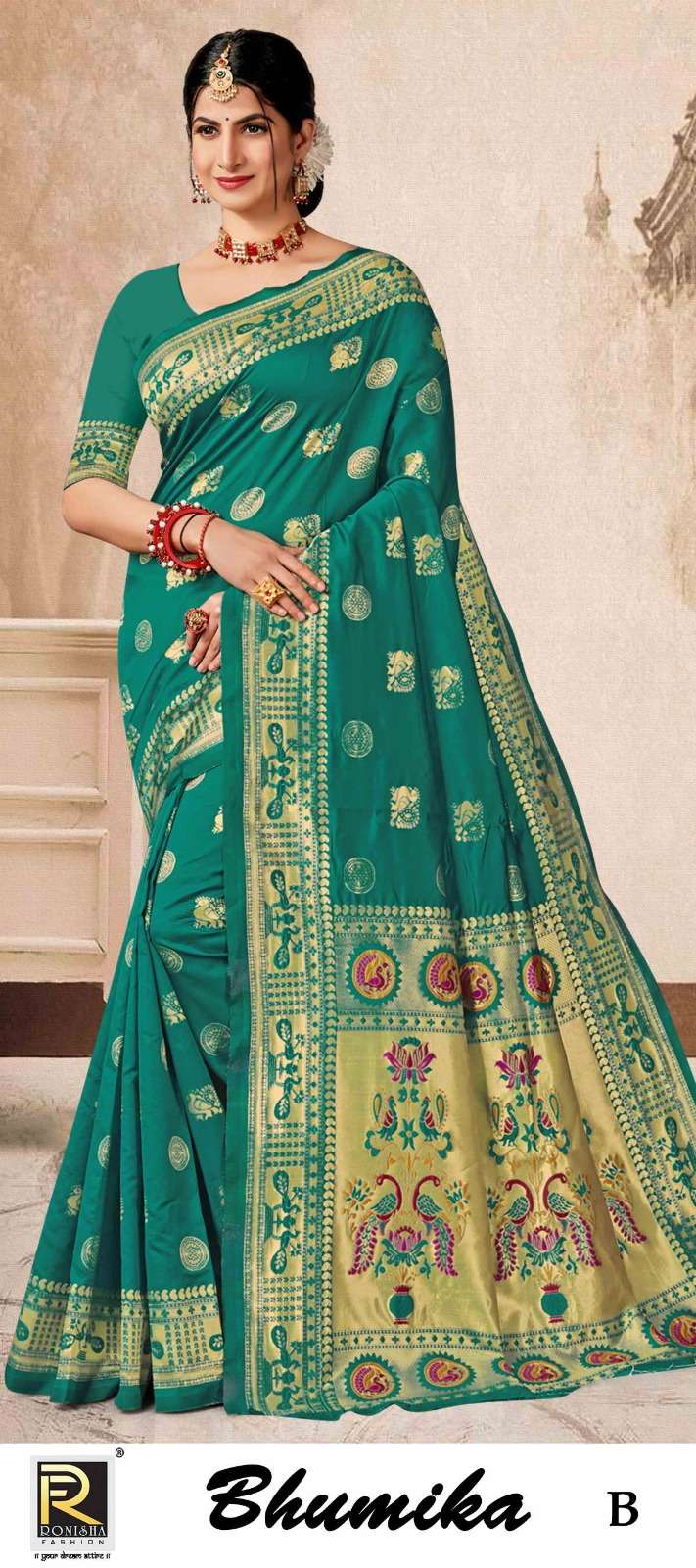BHUMIKA  BY RONISHA SAREE BANARASI SILK FABRICS SUPER HIT COLLECTION 