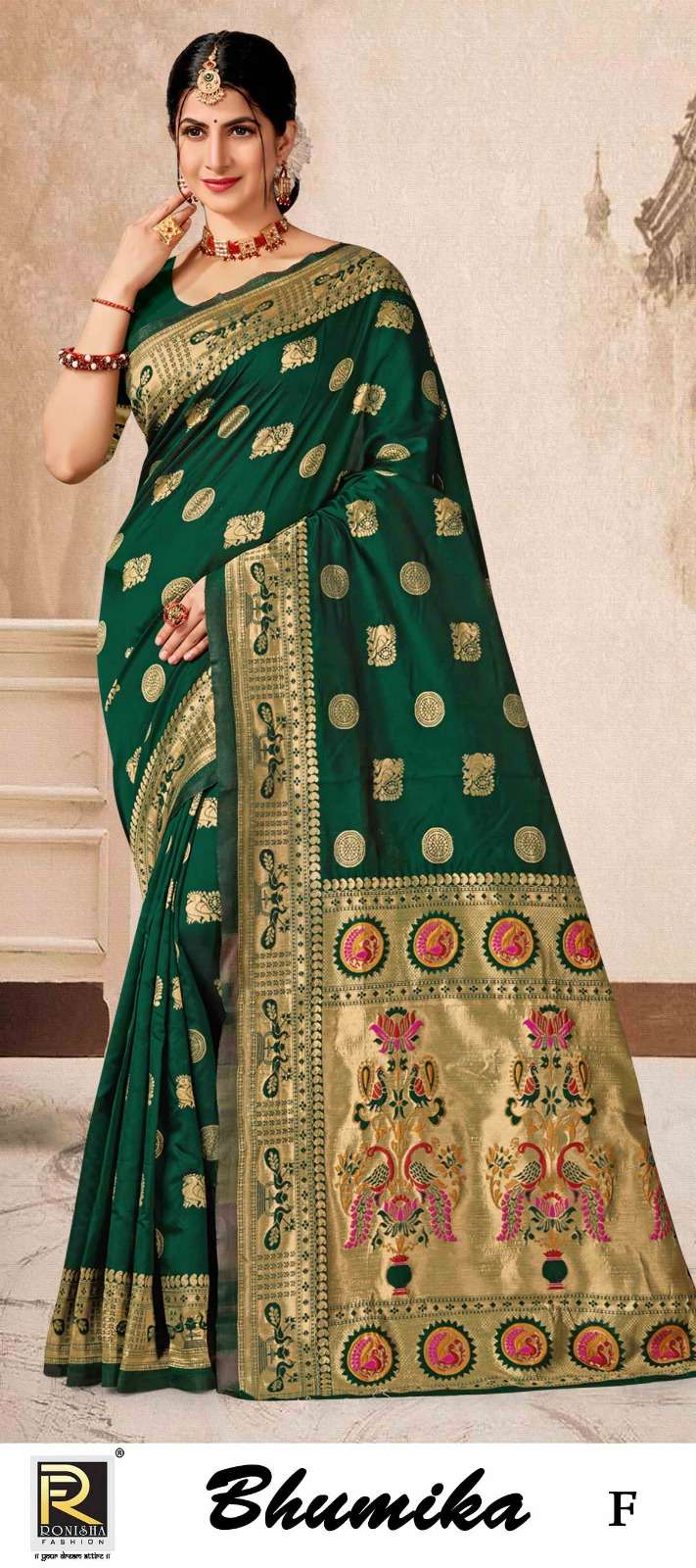 BHUMIKA  BY RONISHA SAREE BANARASI SILK FABRICS SUPER HIT COLLECTION 