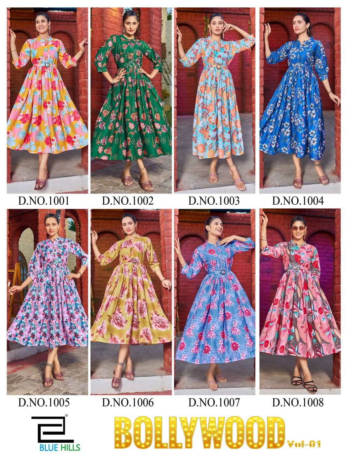 BLUE HILLS Bollywood vol.1 Gown Kurti Wholesale catalog
