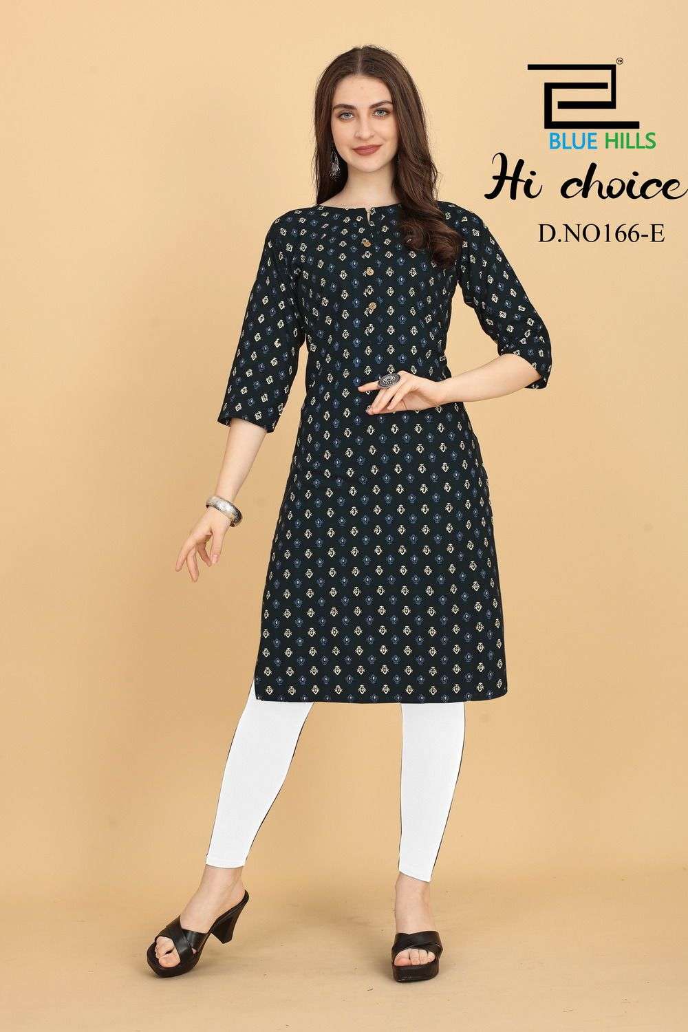 BLUE HILLS HICHOICE Rayon 14 kg fabric Kurti Wholesale catalog