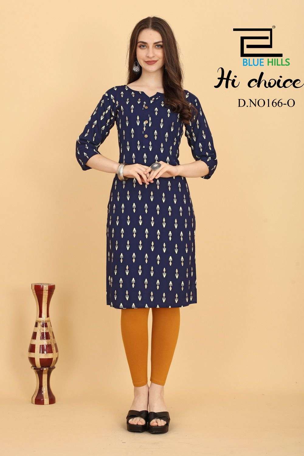 BLUE HILLS HICHOICE Rayon 14 kg fabric Kurti Wholesale catalog