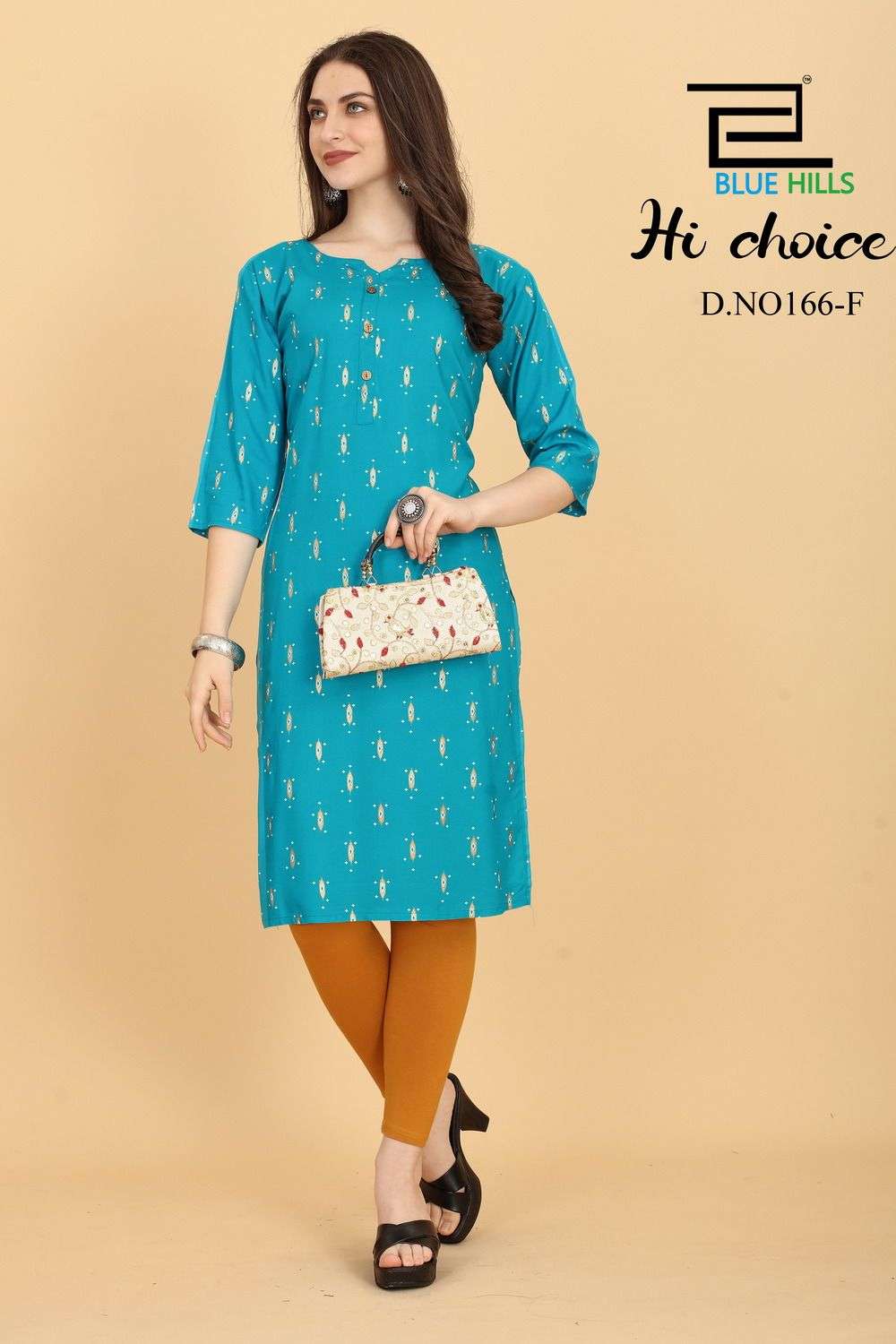 BLUE HILLS HICHOICE Rayon 14 kg fabric Kurti Wholesale catalog