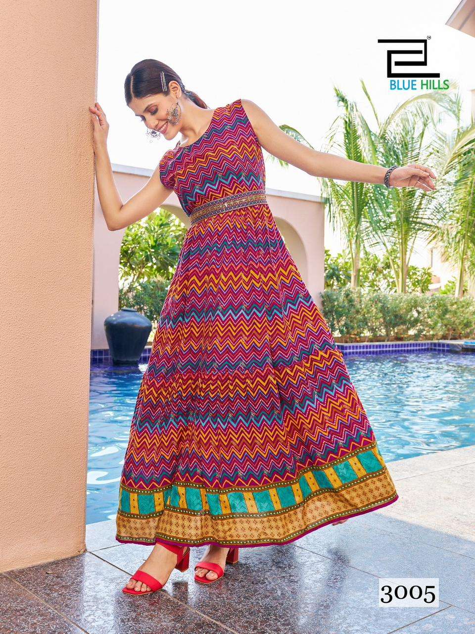 BLUE HILLS Rakhsha Bandhan VOL-3 Long Gown Kurti Wholesale catalog