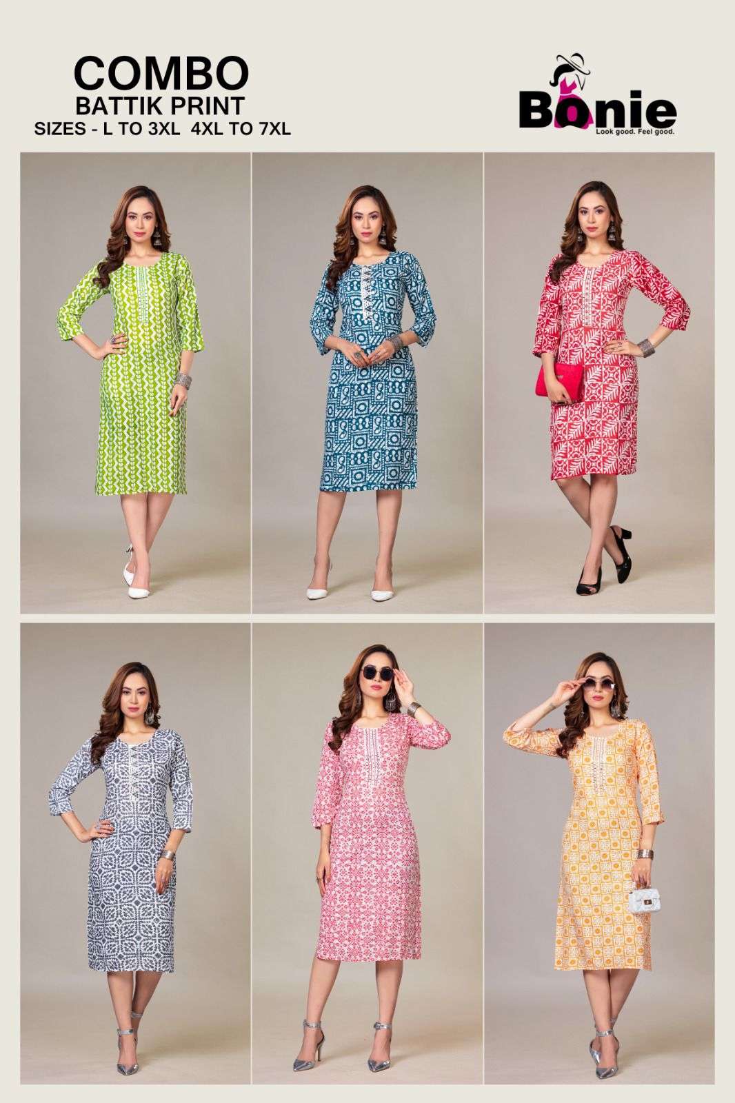 BONIE BATTIK  RAYON 14KG Kurti Wholesale catalog
