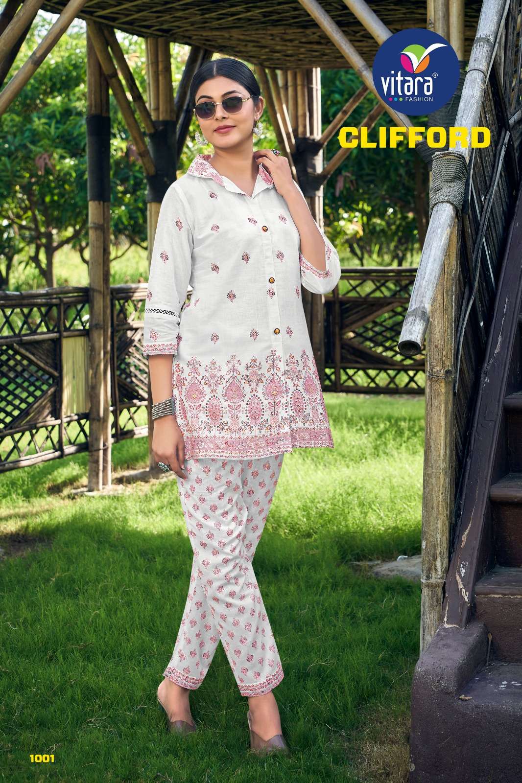 CLIFFORD cambric cotton prints Co-ord-set Kurti Wholesale catalog