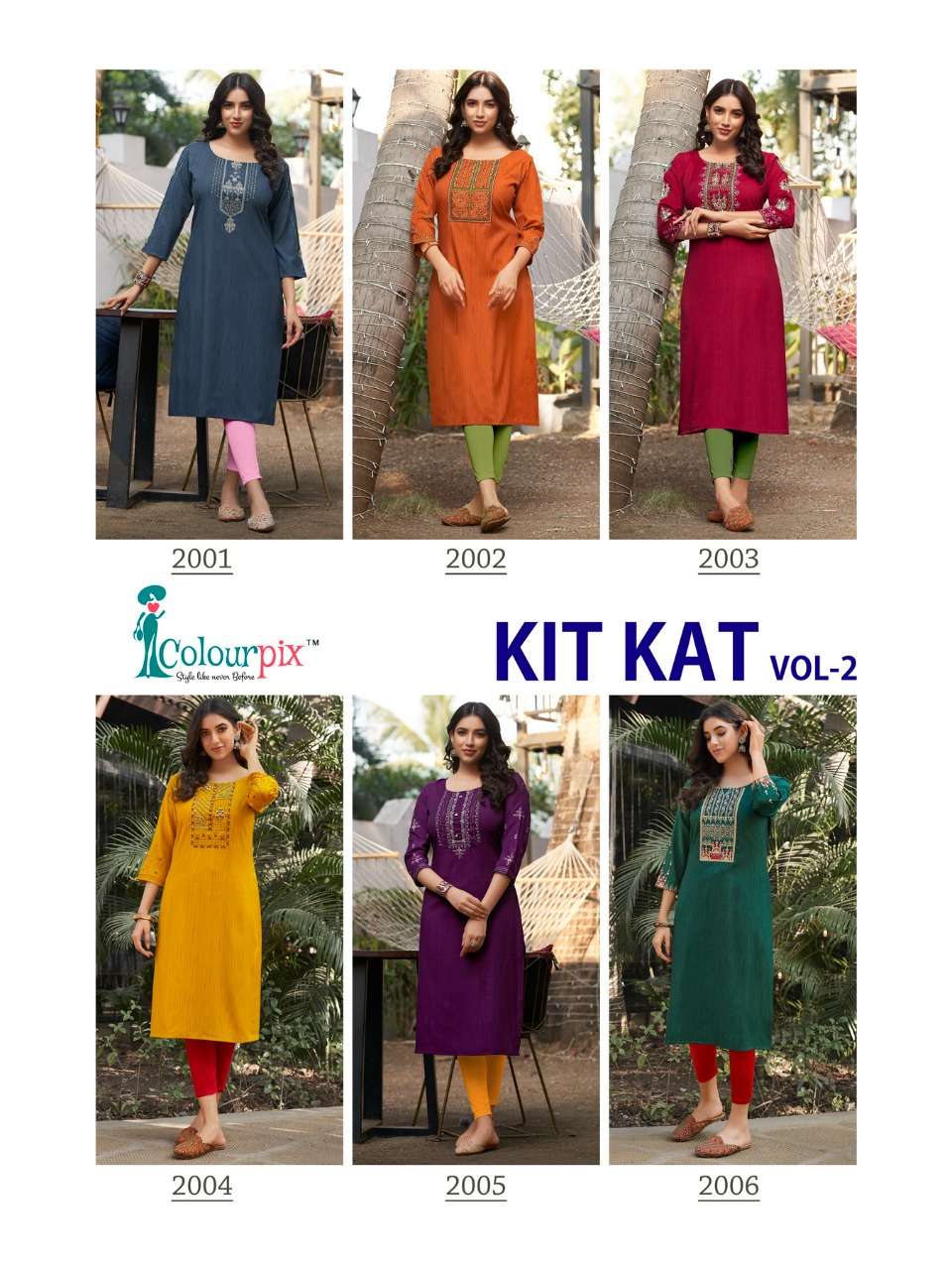 COLOURPIX  Kit kat  vol.2 Kurti Wholesale catalog