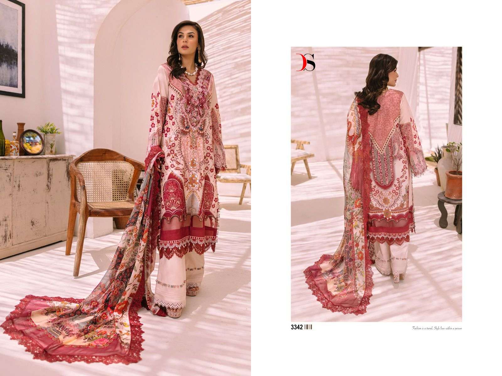 Deepsy Firdous Bliss Lawn 23 Cotton Dupatta Pakistani Salwar Suits Wholesale catalog