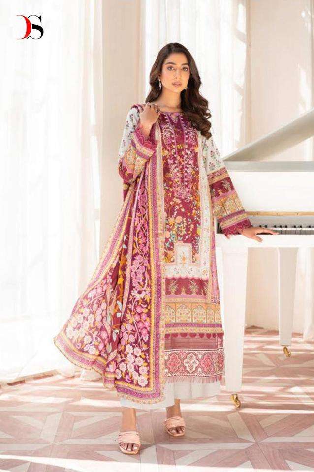 Deepsy Firodus Morja Cotton Dupatta Pakistani Suit Wholesale catalog