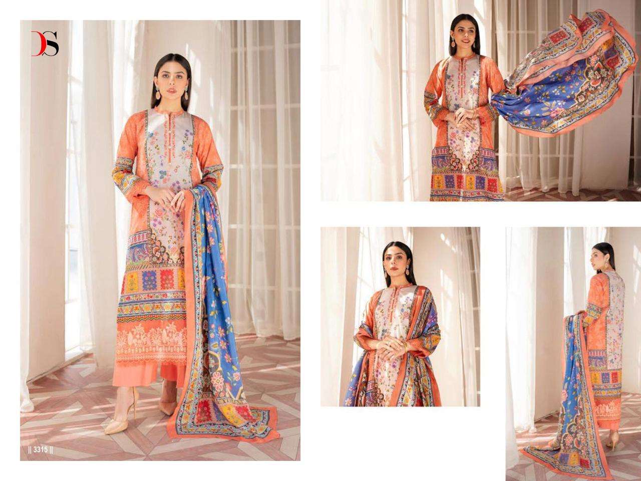 Deepsy Firodus Morja Cotton Dupatta Pakistani Suit Wholesale catalog