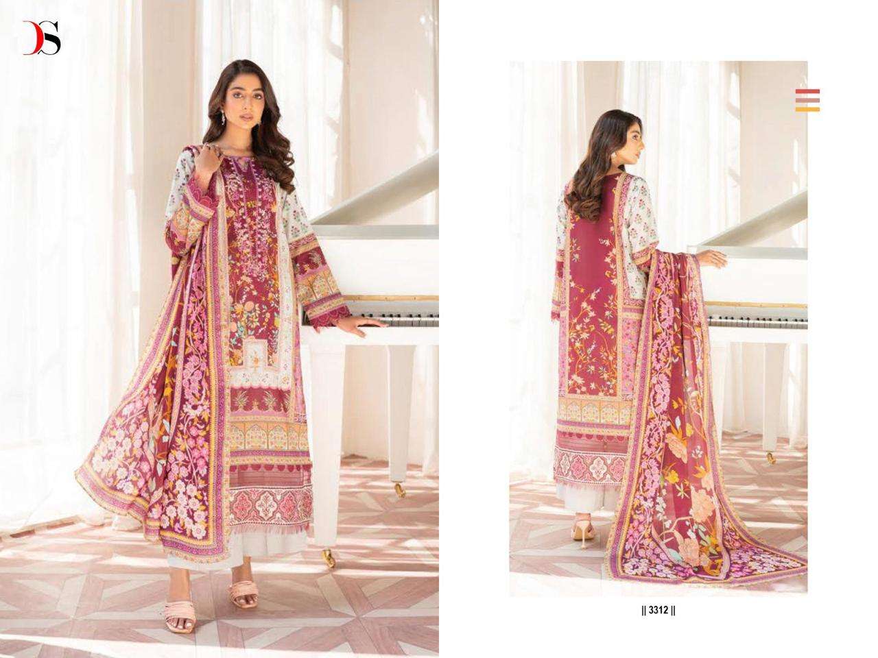 Deepsy Firodus Morja Cotton Dupatta Pakistani Suit Wholesale catalog