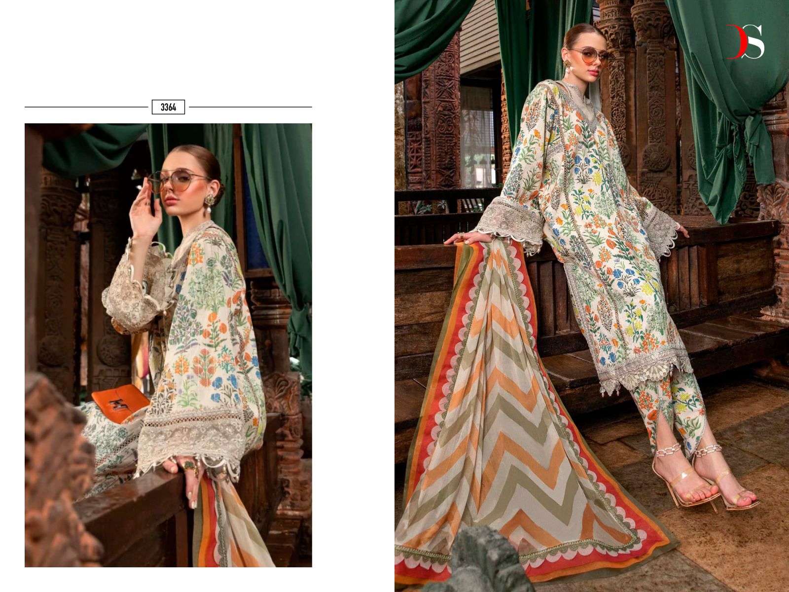 Deepsy M Print 23 Vol 4 Chiffon Dupatta Pakistani Salwar Suits Wholesale catalog