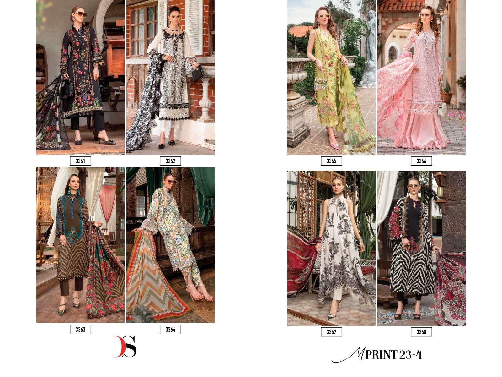 Deepsy M Print 23 Vol 4 Cotton Dupatta Pakistani Salwar Suits Wholesale catalog