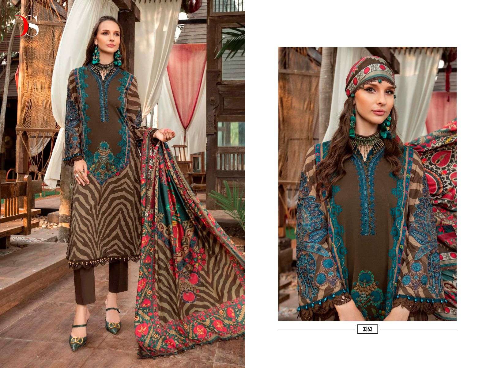 Deepsy M Print 23 Vol 4 Cotton Dupatta Pakistani Salwar Suits Wholesale catalog