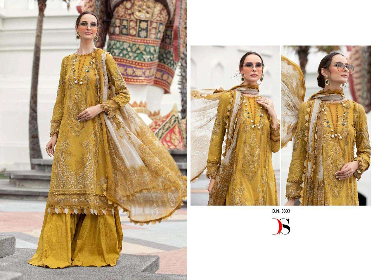 Deepsy Maria B M Print Spring Summer 23 Vol 3 Chiffon Dupatta Salwar Suits Wholesale catalog
