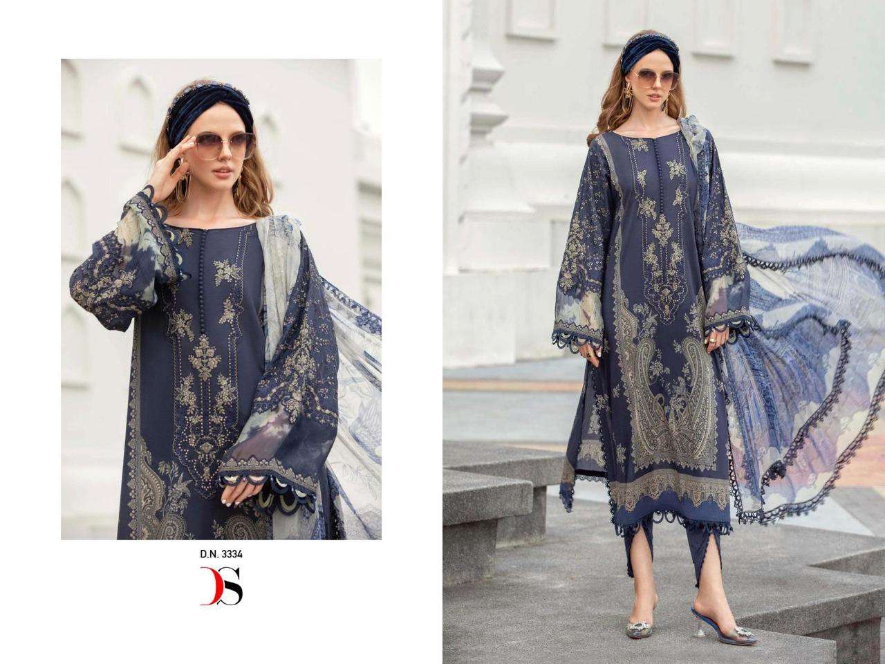 Deepsy Maria B M Print Spring Summer 23 Vol 3 Cotton Dupatta Salwar Suits Wholesale catalog