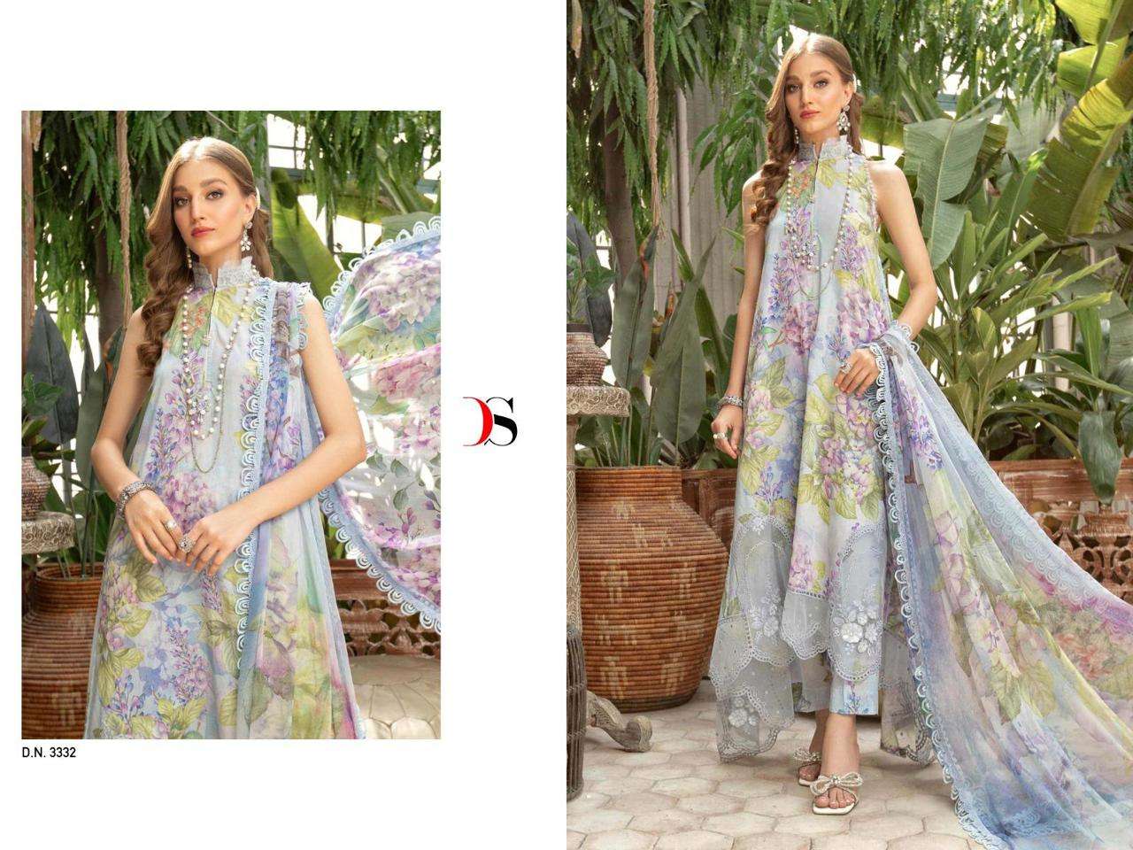 Deepsy Maria B M Print Spring Summer 23 Vol 3 Cotton Dupatta Salwar Suits Wholesale catalog