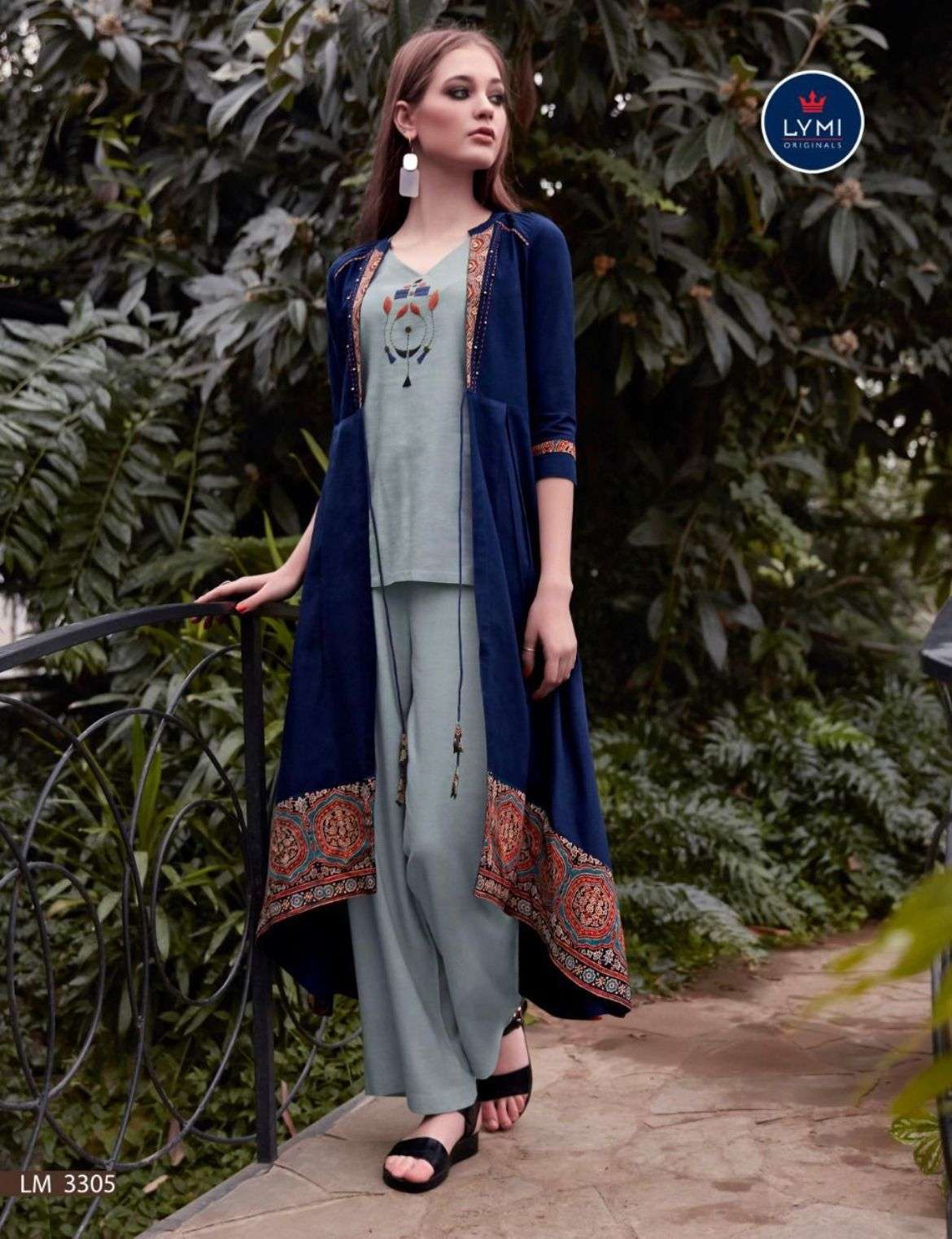 Designer Reyon plazo Kurti Wholesale catalog