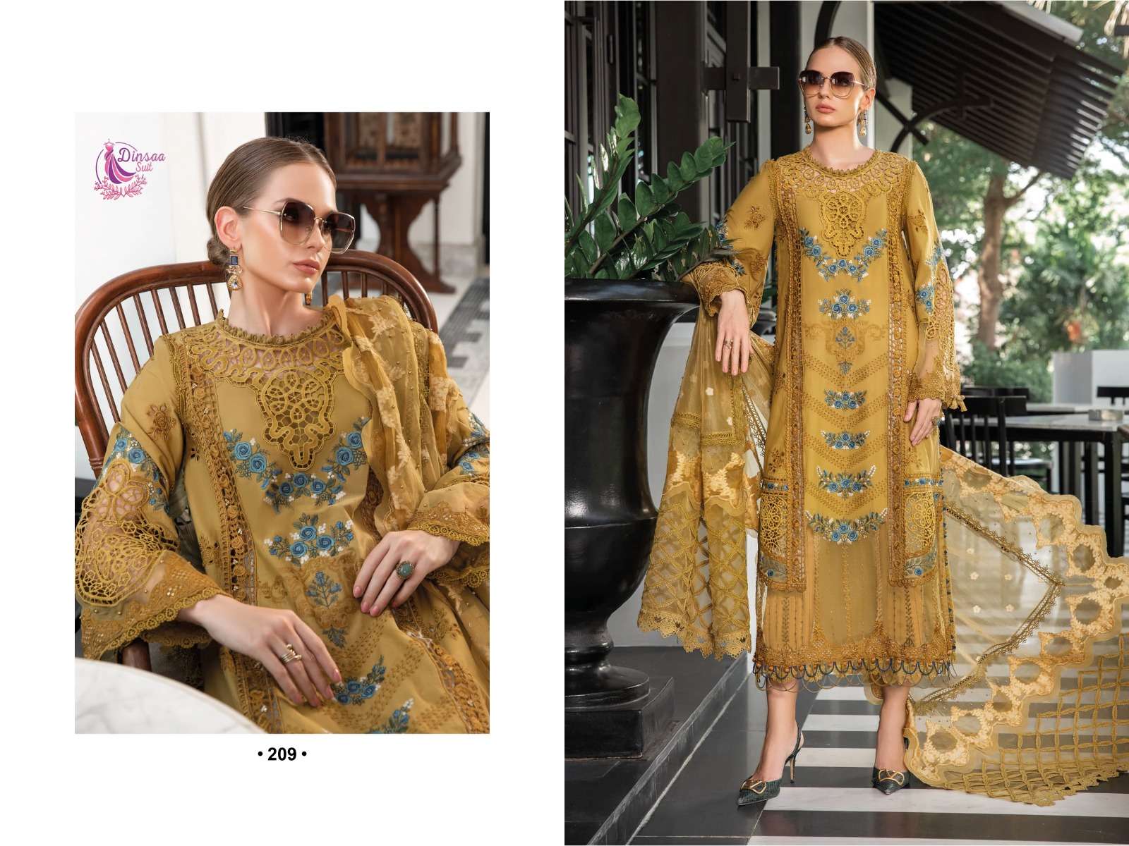 Dinsaa Maria B Vol 3 Embroidery Pakistani Salwar Kameez Wholesale catalog