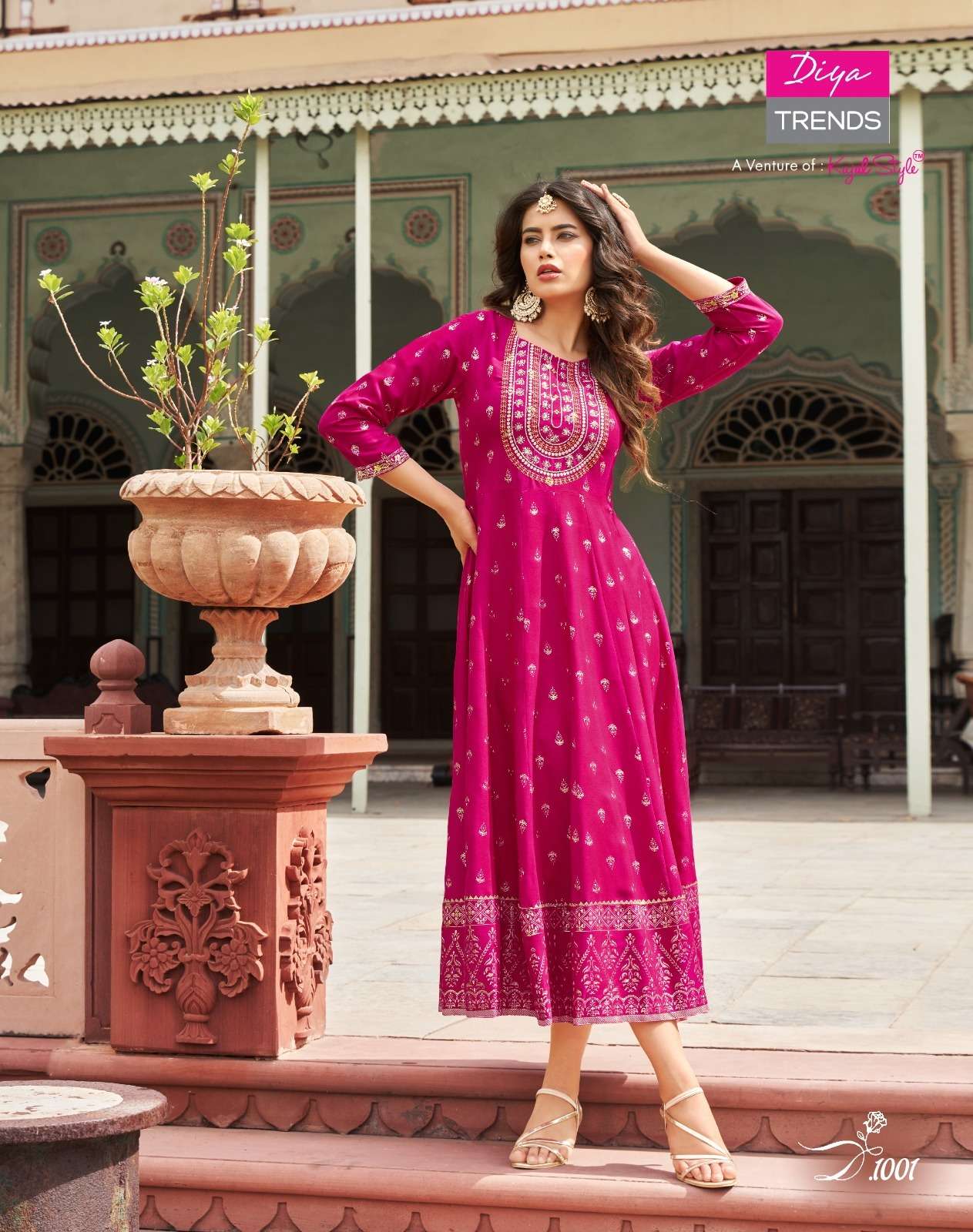 DIYA TRENDS LAKME Vol -1  DESIGNER GOWNS KURTI WHOLESALE CATALOG