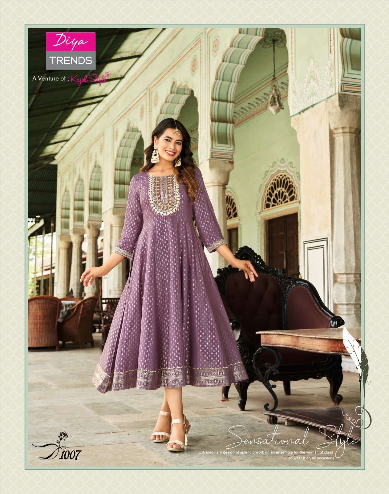 DIYA TRENDS LAKME Vol -1  DESIGNER GOWNS KURTI WHOLESALE CATALOG