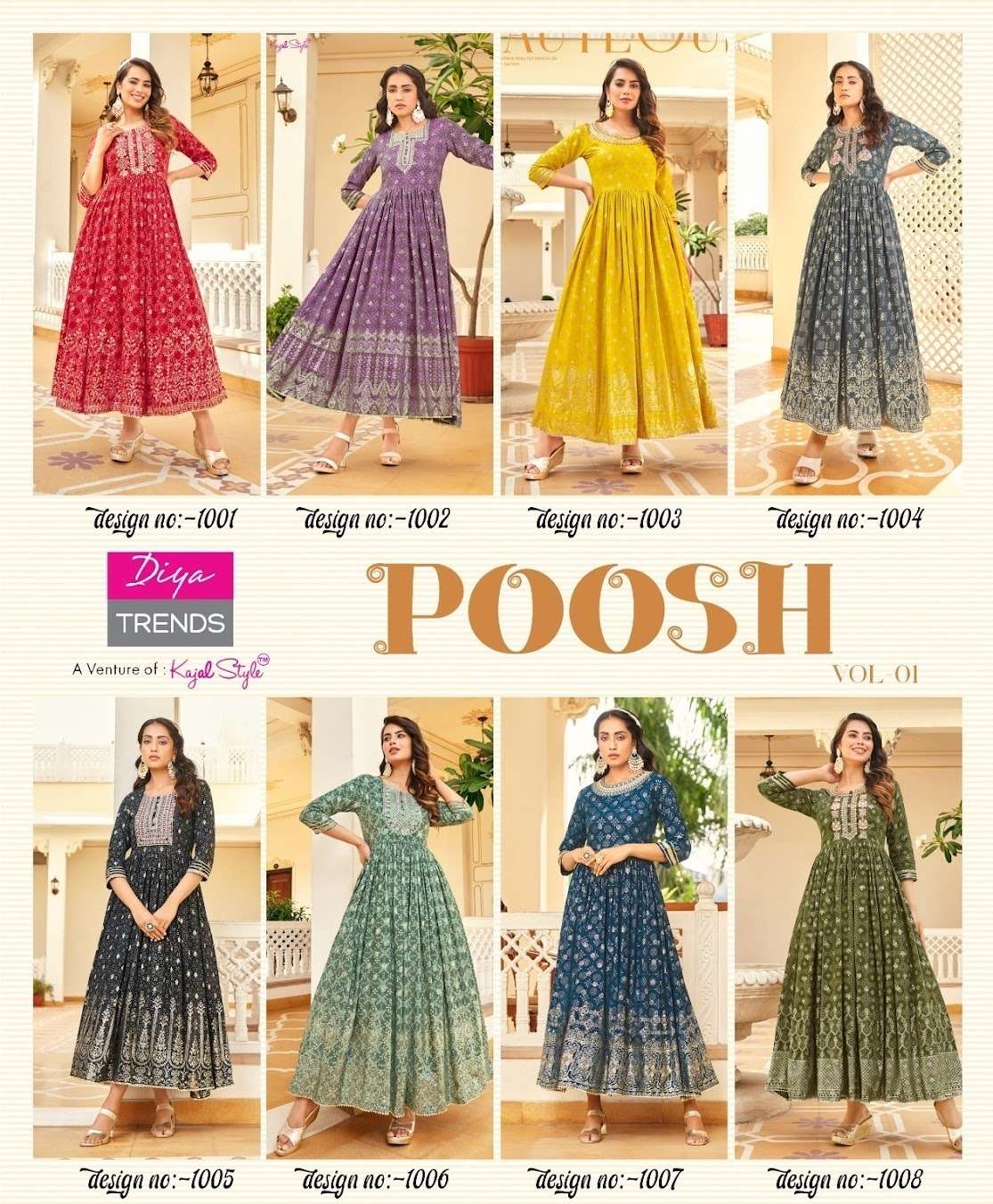 Diya Trends POOSH VOL.1 Kurti Wholesale catalog
