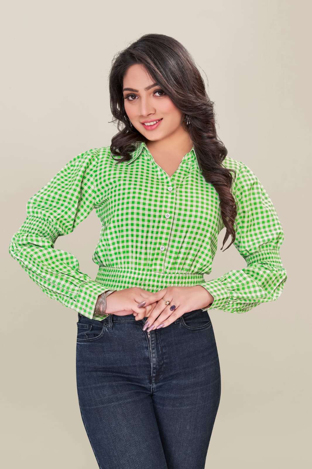 FF John Checks Designer Tunic Top Kurti Wholesale catalog