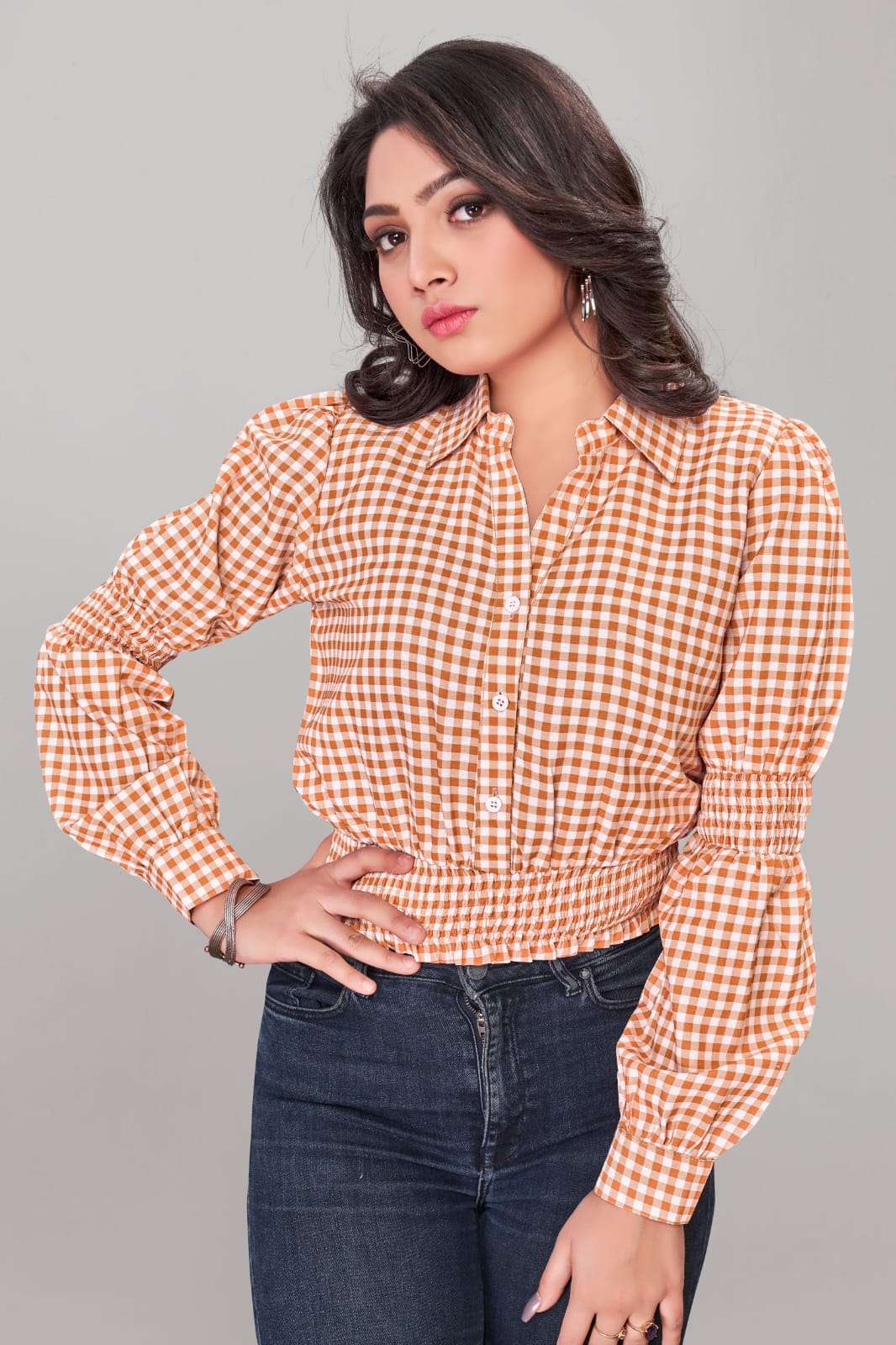 FF John Checks Tunic Top Kurti Wholesale catalog