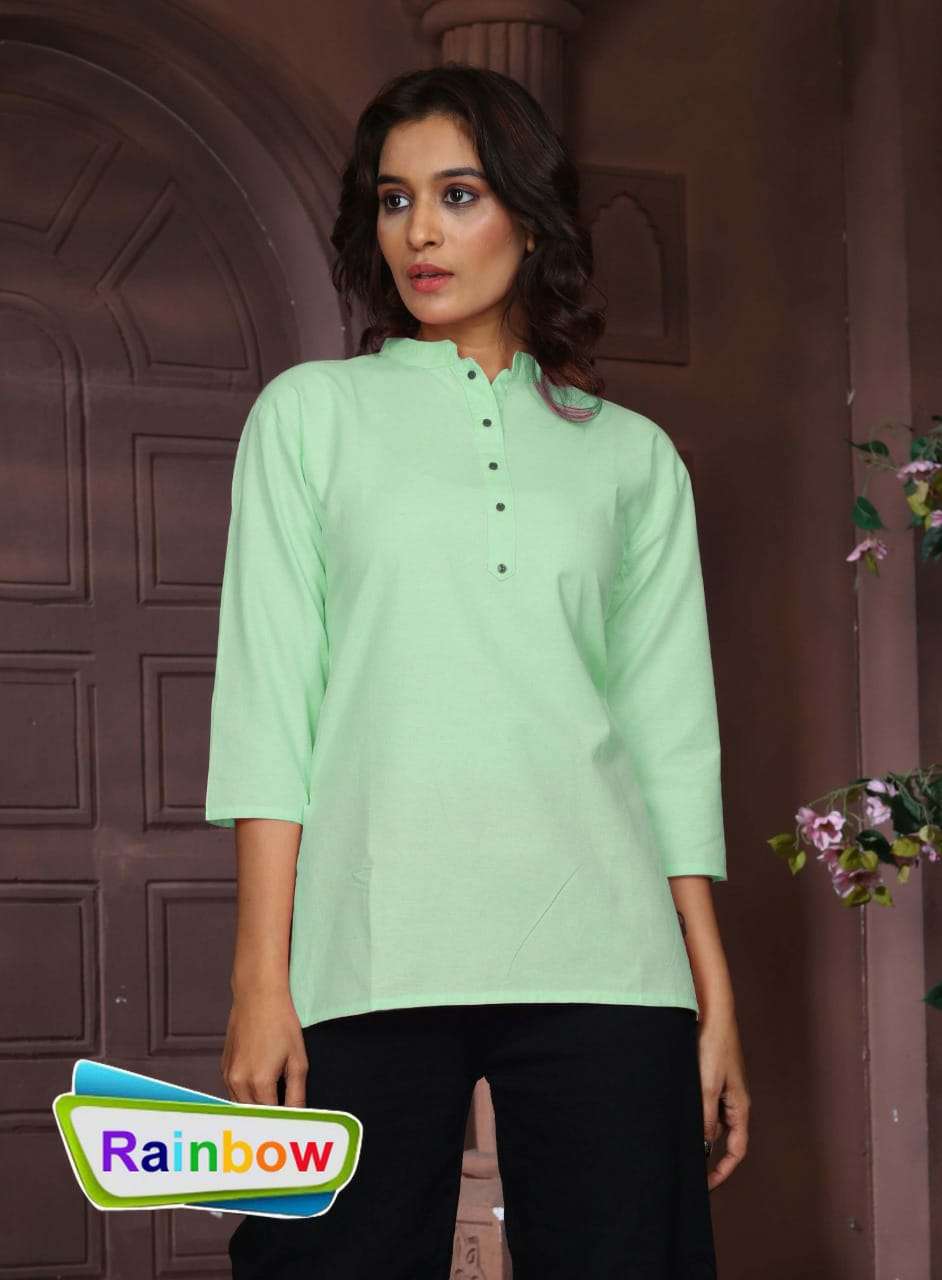 FF Rainbow Casual Tunic Top Cotton Kurti Wholesale catalog