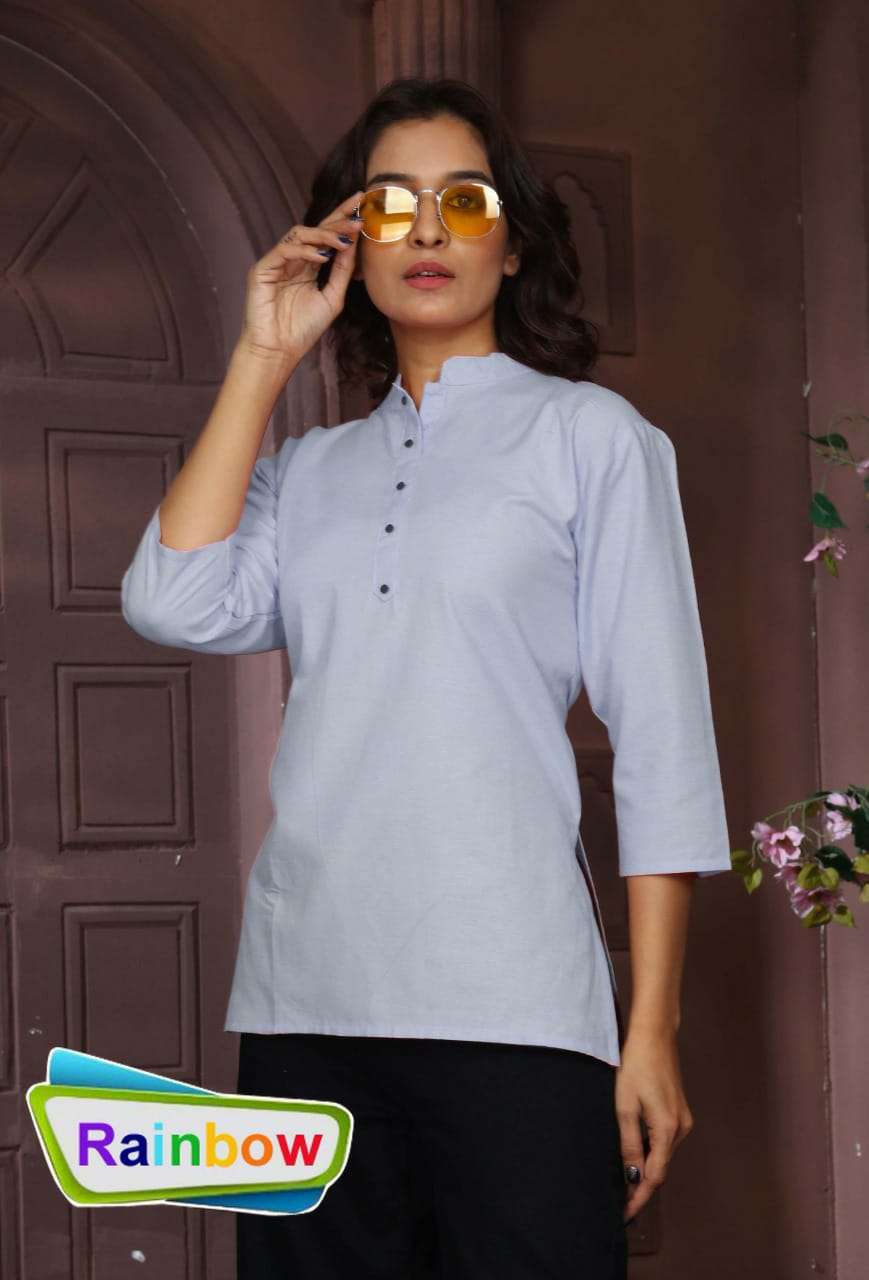 FF Rainbow Casual Tunic Top Cotton Kurti Wholesale catalog