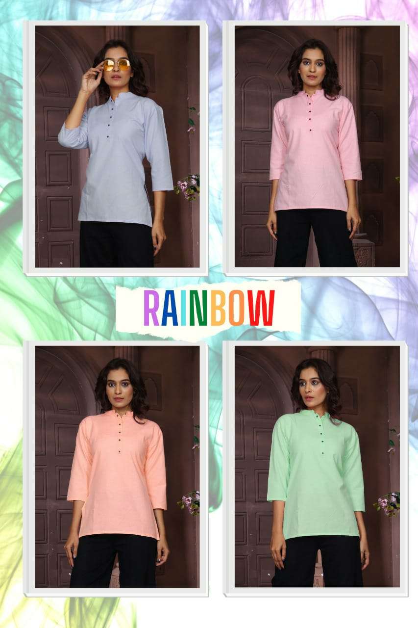 FF Rainbow Casual Tunic Top Cotton Kurti Wholesale catalog