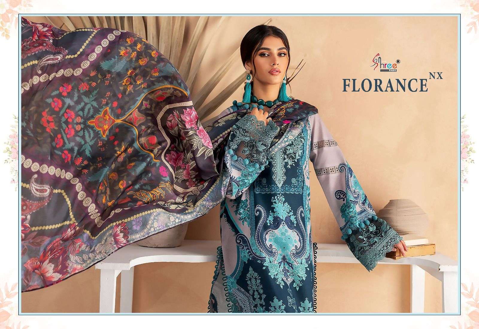 FLORANCE NX COTTON PRIN SIFFON Salwar Kameez Wholesale catalog