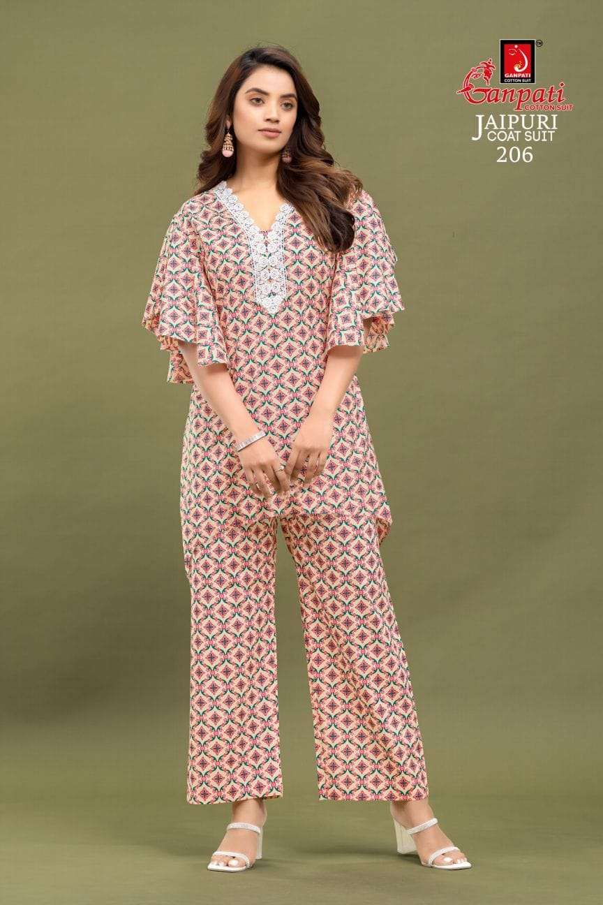 Ganpati Coord Set vol 2 Jaipuri Cotton Kurti Wholesale catalog
