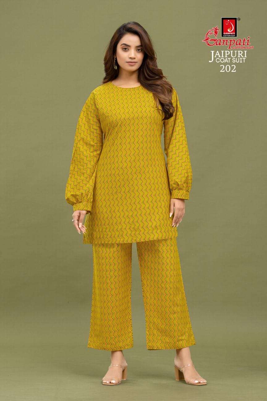 Ganpati Coord Set vol 2 Jaipuri Cotton Kurti Wholesale catalog