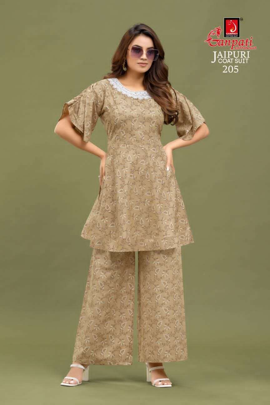 Ganpati Coord Set vol 2 Jaipuri Cotton Kurti Wholesale catalog