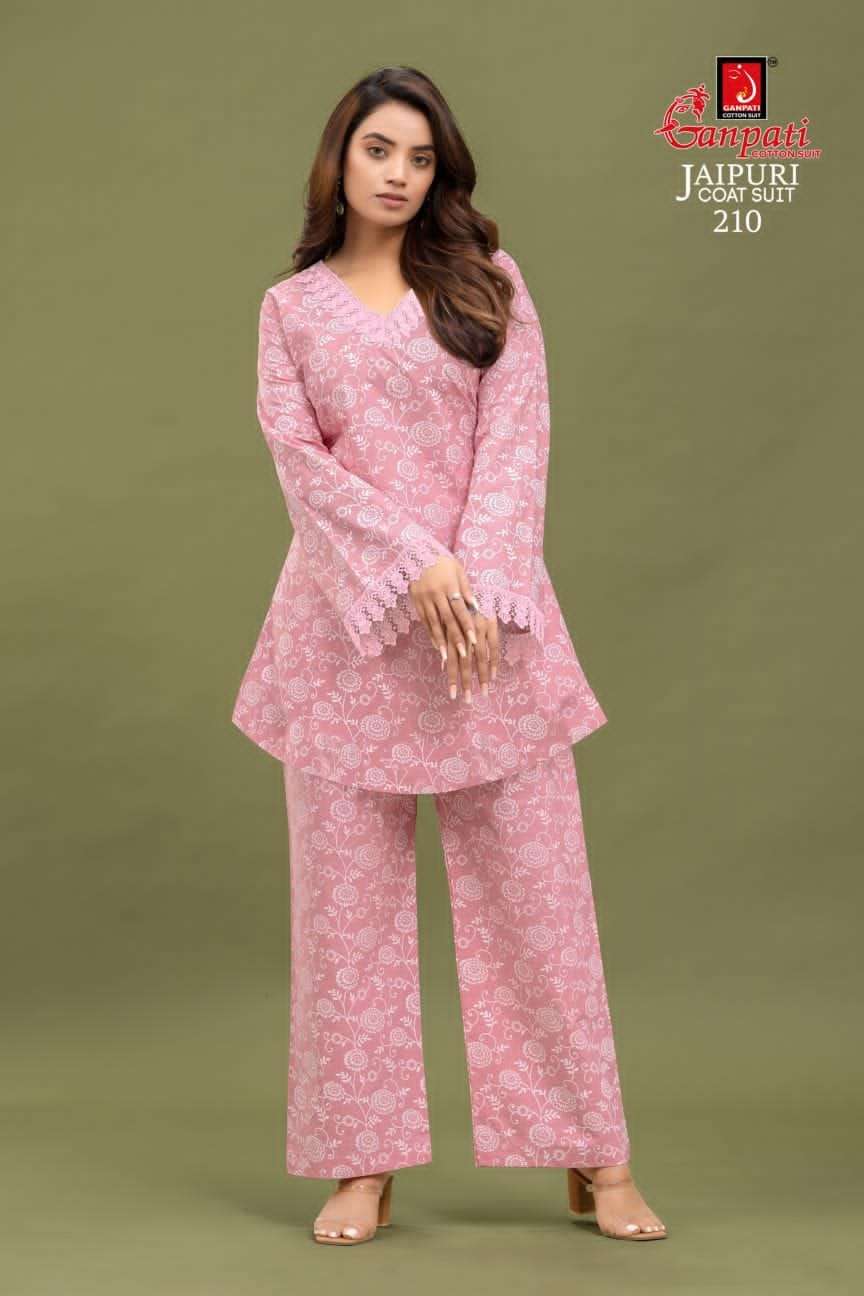 Ganpati Coord Set vol 2 Jaipuri Cotton Kurti Wholesale catalog