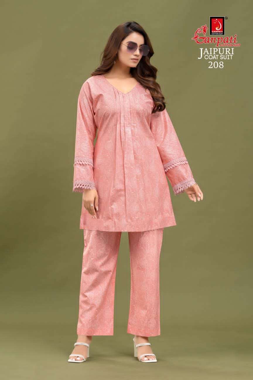 Ganpati Coord Set vol 2 Jaipuri Cotton Kurti Wholesale catalog