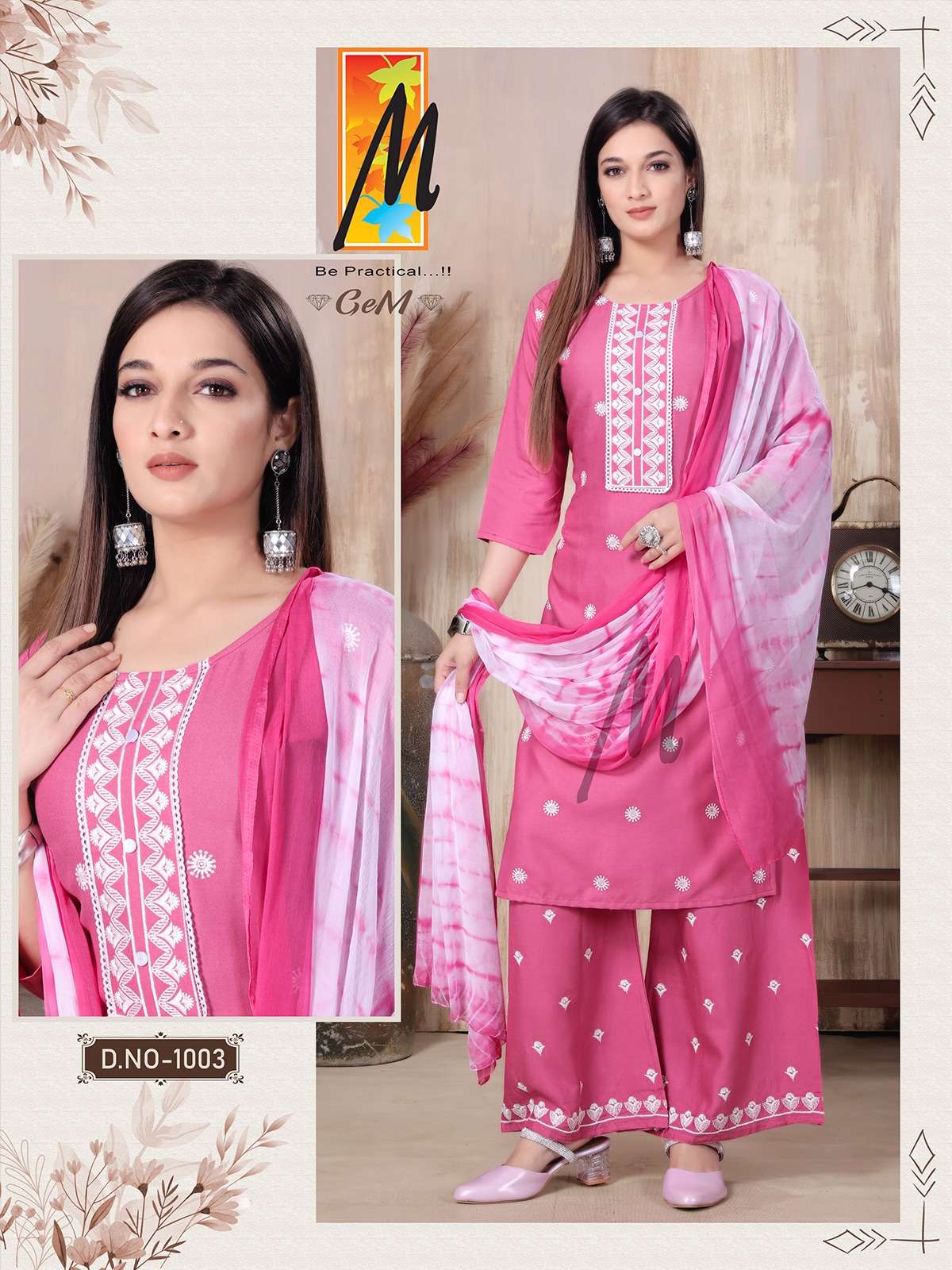GeM  Reyon Embroidery Kurti Wholesale catalog