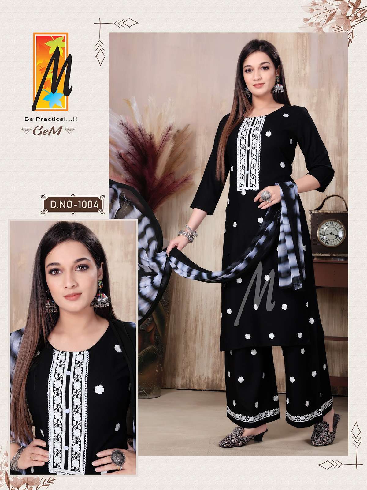 GeM  Reyon Embroidery Kurti Wholesale catalog