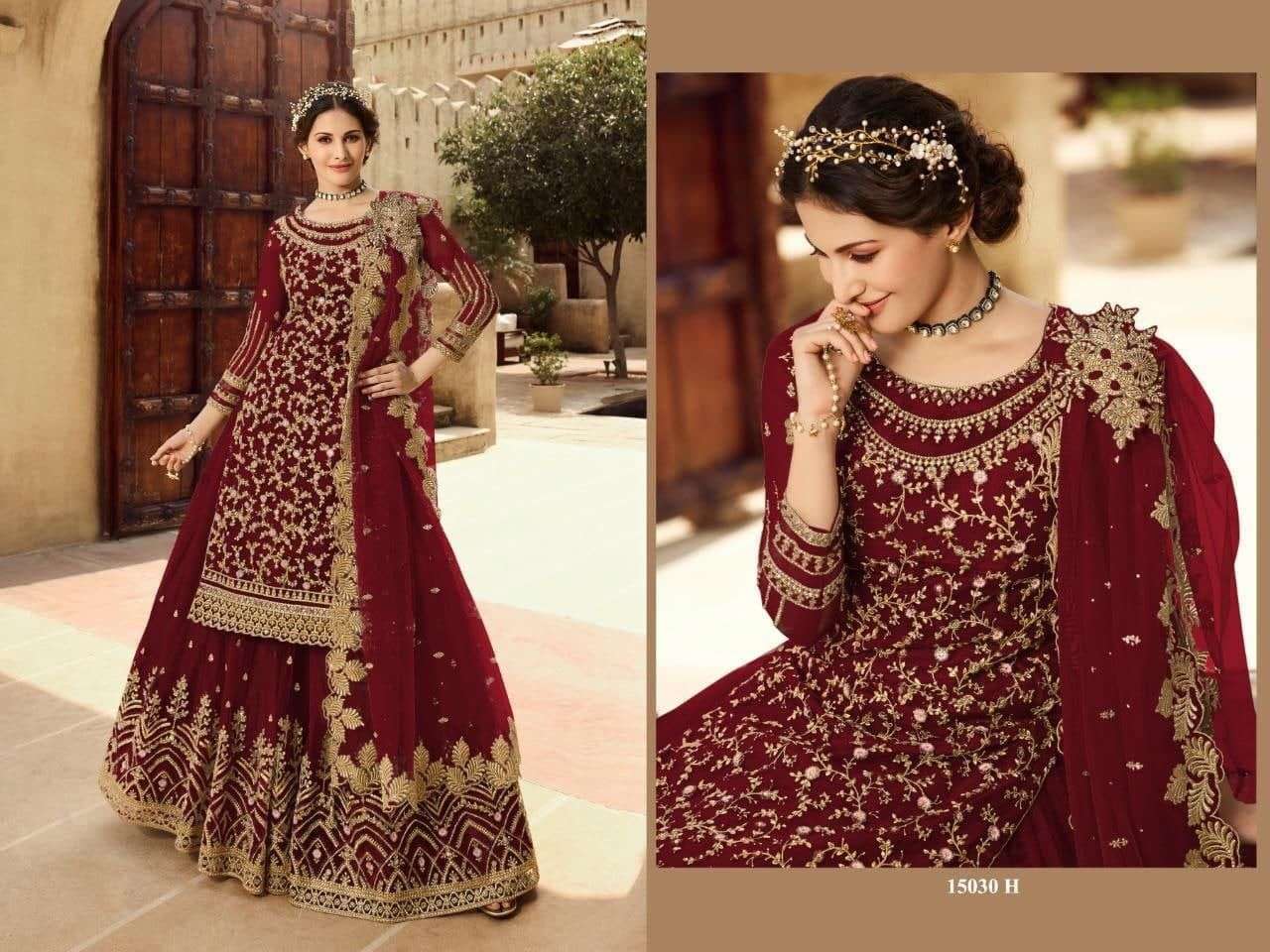 Glossy Simar Amyra Shaivi 15030 Colors Salwar kameez Wholesale catalog