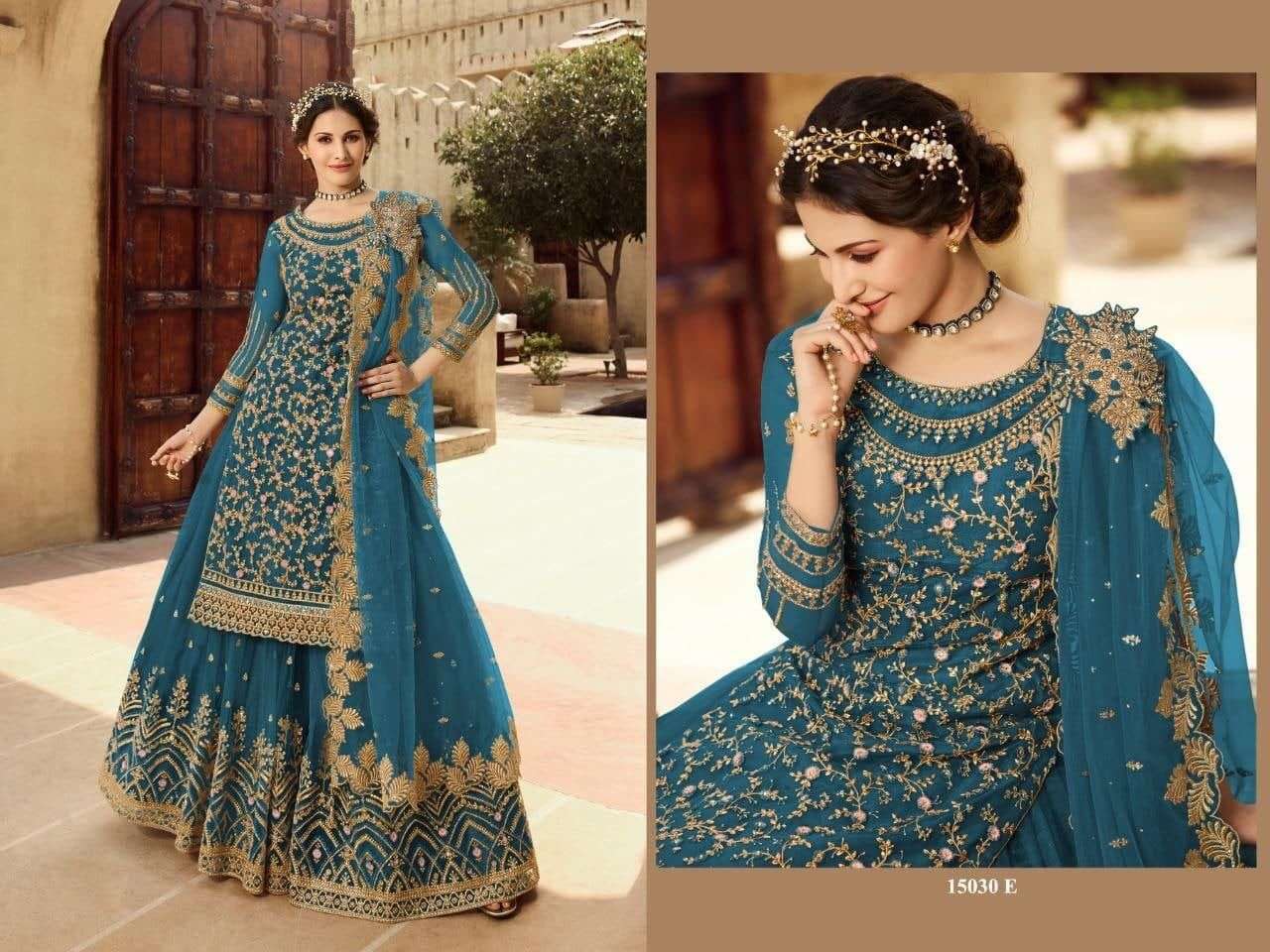 Glossy Simar Amyra Shaivi 15030 Colors Salwar kameez Wholesale catalog