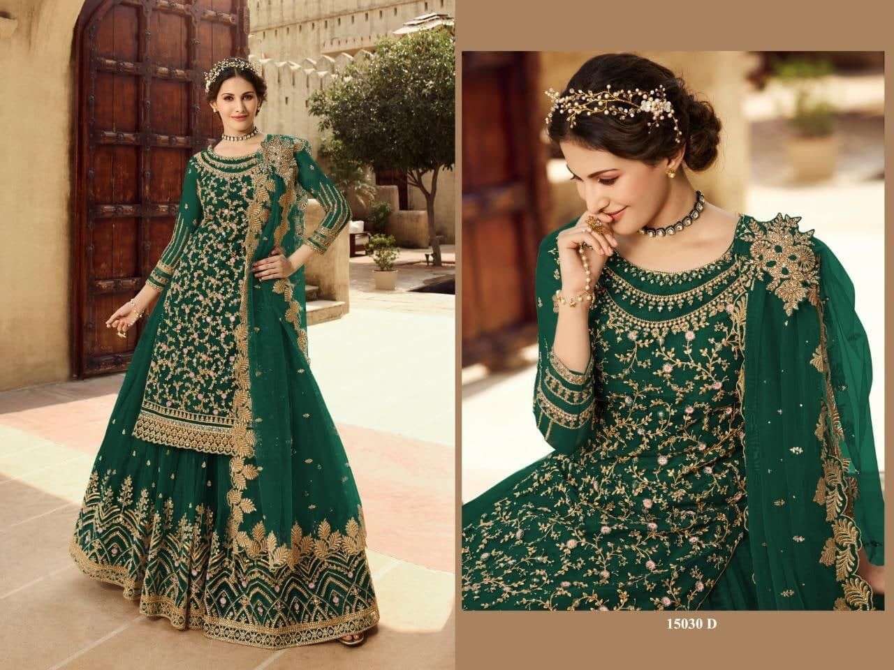Glossy Simar Amyra Shaivi 15030 Colors Salwar kameez Wholesale catalog