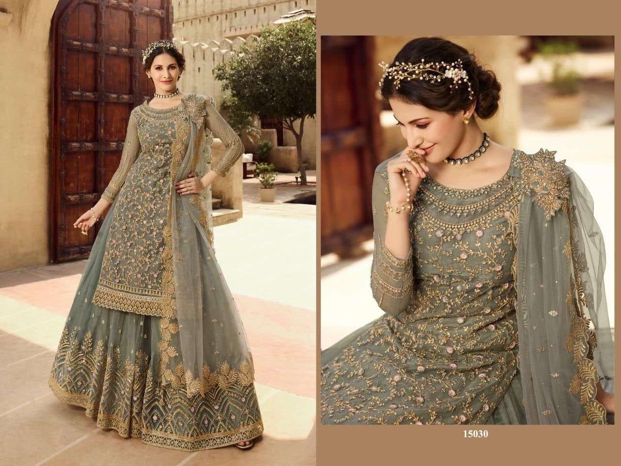 Glossy Simar Amyra Shaivi 15030 Colors Salwar kameez Wholesale catalog