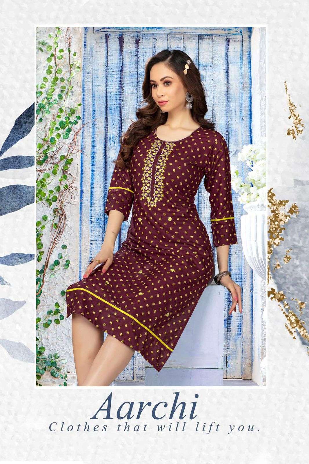 GOLDEN AARCHI Rayon Print Kurti Wholesale catalog